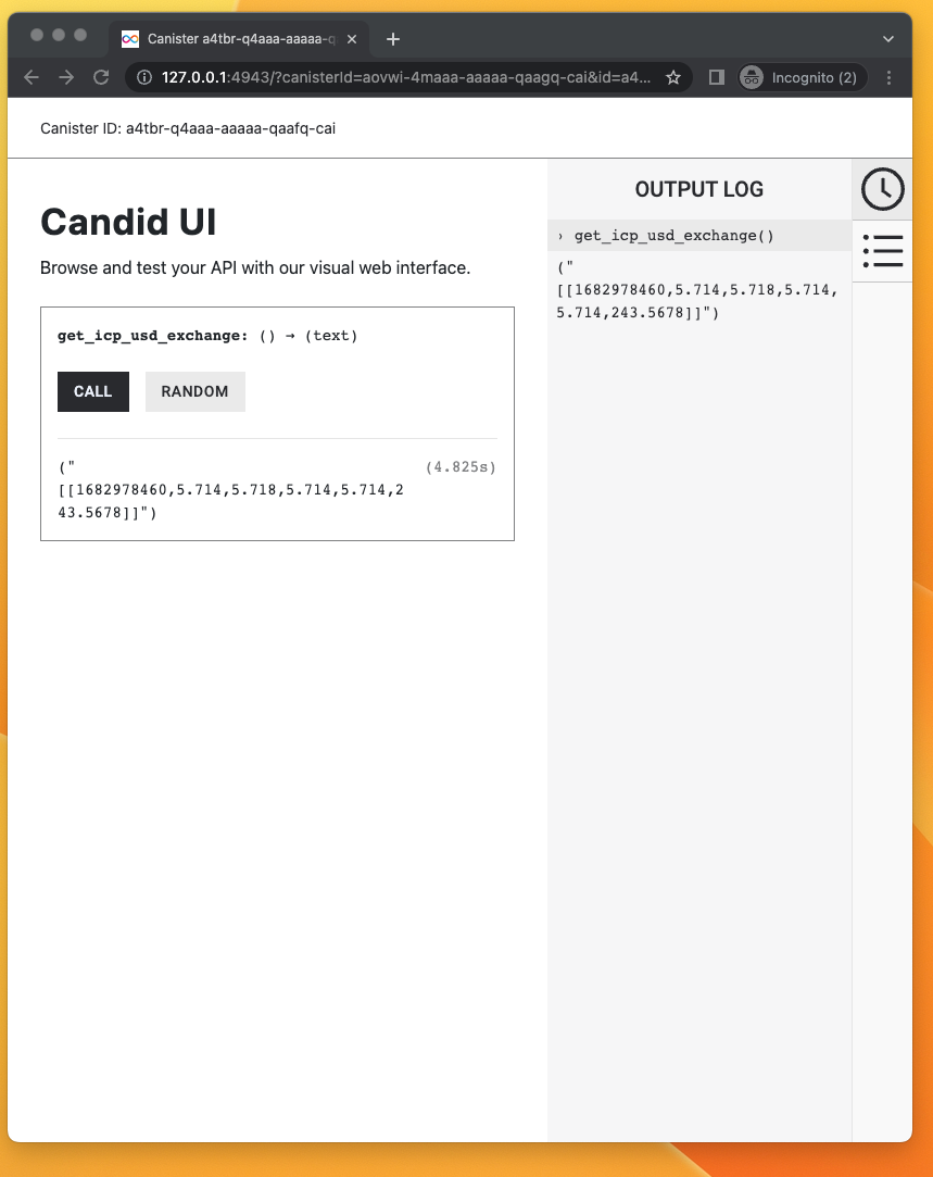 Candid web UI